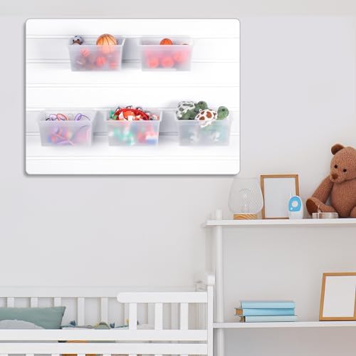 unittype 18 pcs slat wall bins wall mount on a desk or shelf