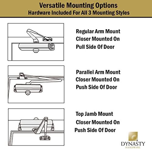 dynasty 4401 series door closer, sprayed aluminum, spring on a desk or shelf