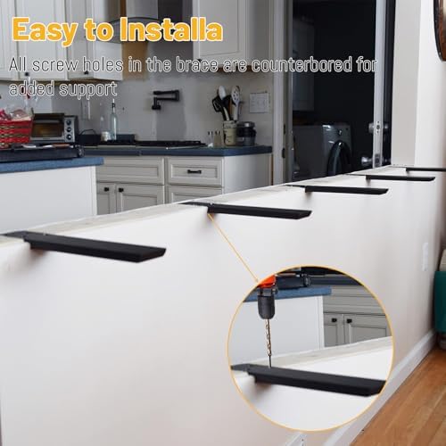 hidden granite countertop support brackets 4 pack 12", package contents