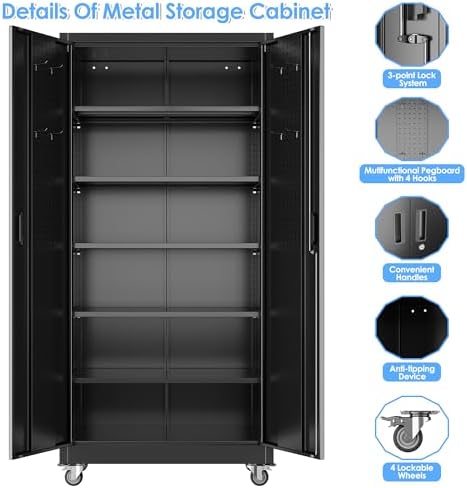 reemoon metal storage cabinet 71" h x 34" on a desk or shelf