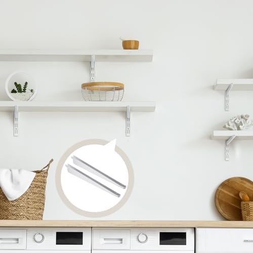croblissful 20 pcs adjustable shelf brackets for double, side view