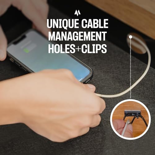 under desk drawer slide out attachment - carbon showing dimensions