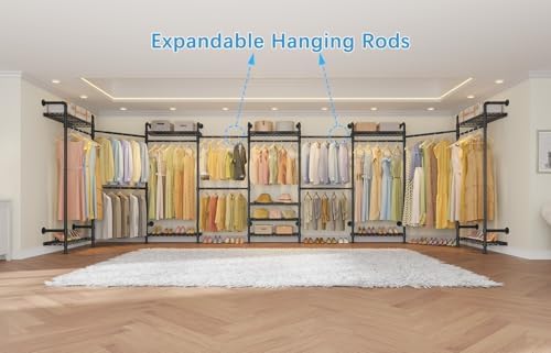 timate l4 l shape garment rack heavy duty, close-up detail