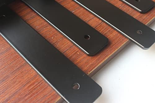 9 inch black hidden l shelf bracket (1/5, package contents