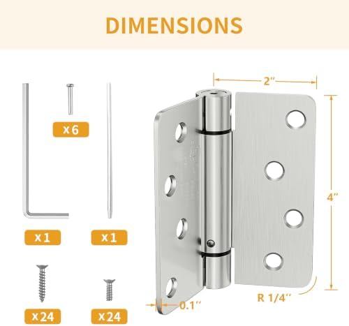luxbaro 3 pack self closing door hinges 4 shown in use
