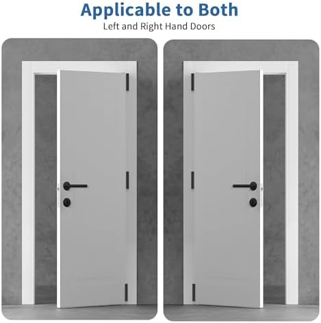 4 inch self closing door hinges, 5/8" radius, front angle view