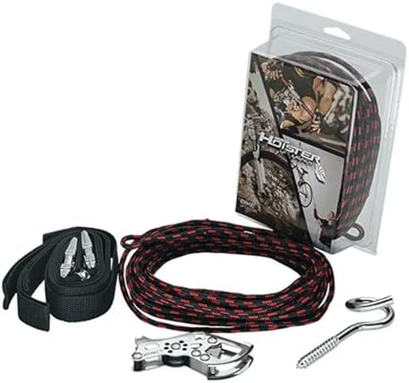 harken hoister ceiling mounted garage storage pulley system showing dimensions