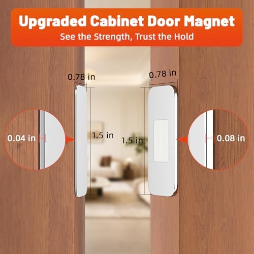 jiayi no drill cabinet door magnets, 50 pack showing dimensions