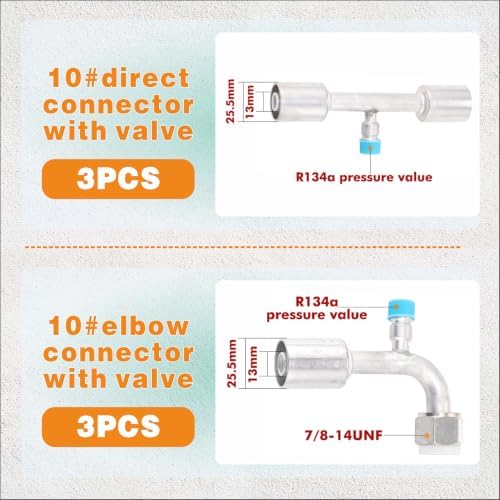 air conditioning hose fitting kit includes #6#8#10 ac on a desk or shelf