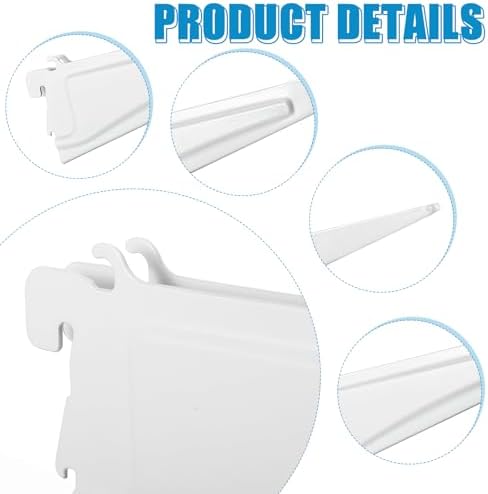 menkxi 12 pcs track locking shelf bracket, 12, close-up detail