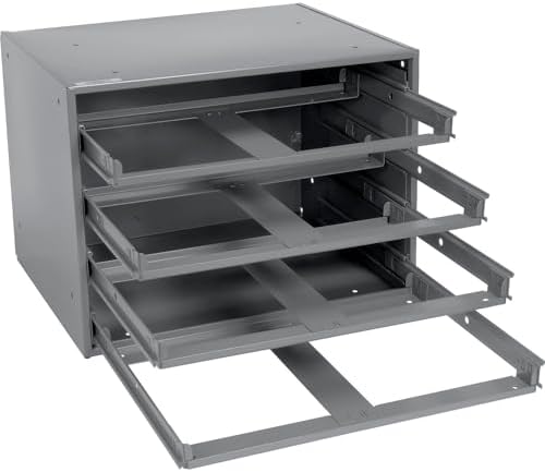 global industrial durham steel compartment box rack with showing dimensions