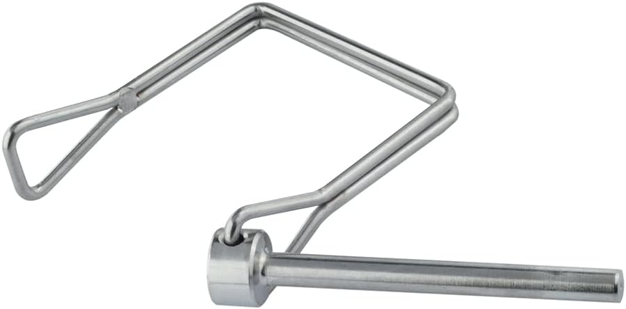 Sunnyway 10 Pcs 1/4 Inch Wire Lock Pin 4 Inch Long Trailer Coupler Pin PTO Pin Heavy Duty Trailer Hitch Locking Pin Safety Shaft Lock Pin for Farm Trailers Tractor Wagons Lawn Garden