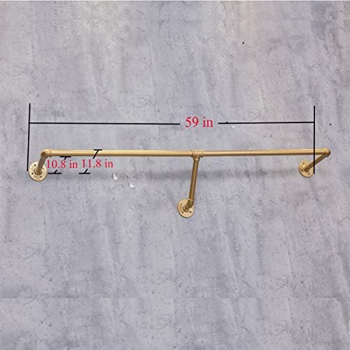 industrial pipe wall mounted clothes hanging shelves system,metal shown in use