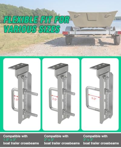 heavy duty boat trailer bunk brackets, 4 pcs showing dimensions