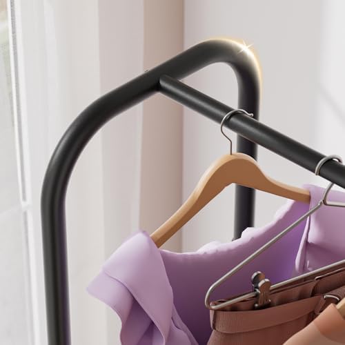 golpart freestanding metal garment rack - heavy duty, side view