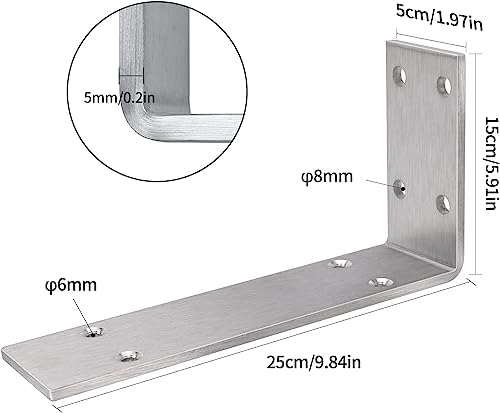 yumore countertop support bracket, heavy duty 5mm l, package contents