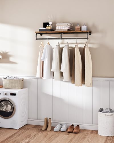 choezon wall mounted clothes rack, metal garment rack, close-up detail