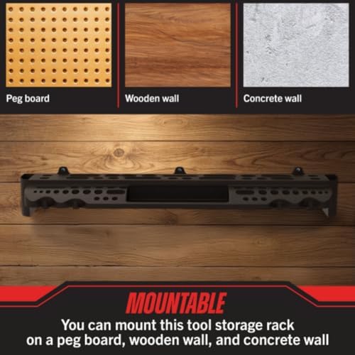 stalwart wall mount hand tool organizer with 61 showing dimensions