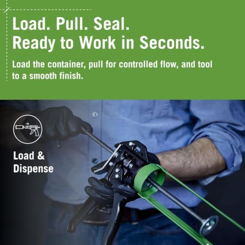 zip system liquid flash cartridge applicator, caulk gun, side view