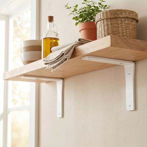 heavy duty white shelf brackets 12 inch by showing dimensions