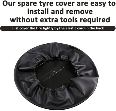 Spare Tire Cover Compatible with 2020-2026 Land Rover Defender 90 110 130 | Spare Tyre Wheel Protector ABS Plastic Fuji White Glossy Black Exterior Accessories