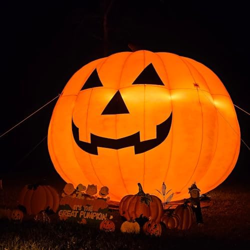Giant 15Ft Halloween Inflatables Pumpkin Decorations, Blow Up Yard Decoration...