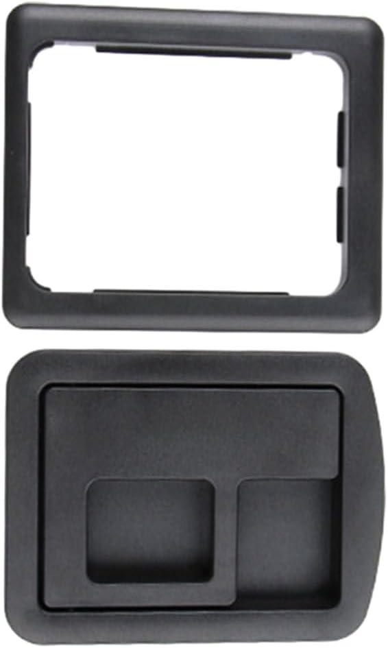 Riloer Rear Trunk Floor Cover Handle with Bottom Frame, Replaces 8E5863627, Compatible with Audi A3 2013-2020, Compatible with Audi A4 2001-2025, Black Plastic 1 Set (Rear Trunk Floor)