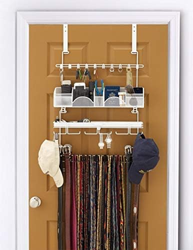 men’s over the door/wall hanging closet tie and, close-up detail