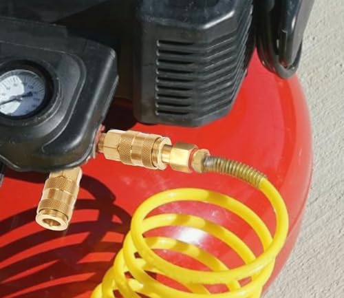 brass 1/4 inch npt high flow air coupler, front angle view