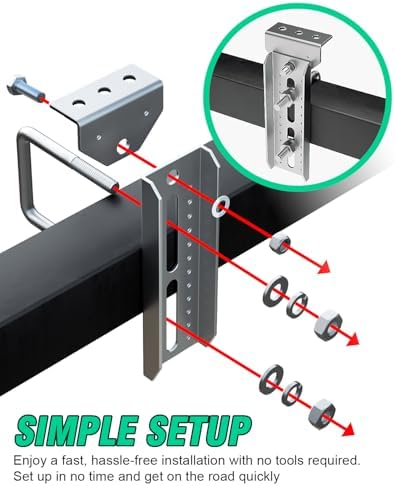 heavy duty boat trailer bunk brackets, 4 pcs, package contents