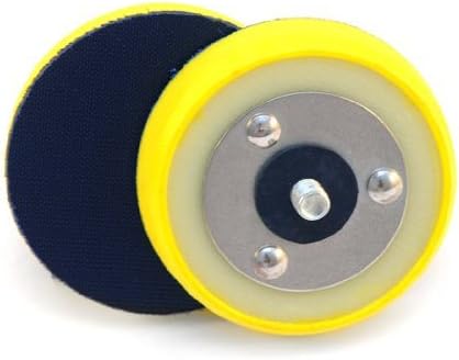 Lake Country Dual-Action Backing Plate - Flexible Plate with Hook-and-Loop Fastener w/Inner Steel Construction - Flexible and Durable Material for an Even Polish (Yellow, 3 Inch)