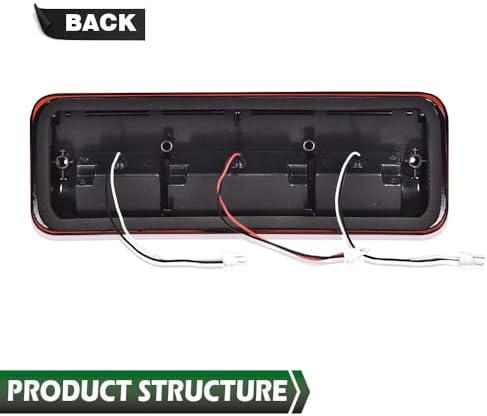 GRAND ORANGE LED 3rd Rear Third Brake Light Compatible with Ford F150 Lobo 2004-2008; Fit Explorer Sport Trac 2007-2010; Fit Lincoln Mark LT 2006-2008, Red Lens Clear Housing