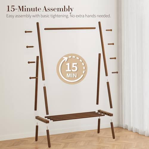 yoobure solid wood clothes rack - heavy duty, package contents