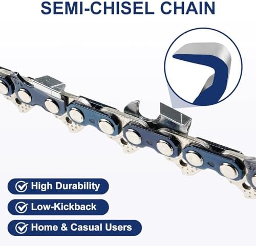 20 inch chainsaw chain.325".050" 80dl fit husqvarna 450, side view