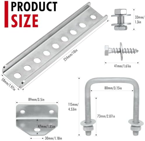 10"/12" boat trailer bunk brackets kit | swivel shown in use