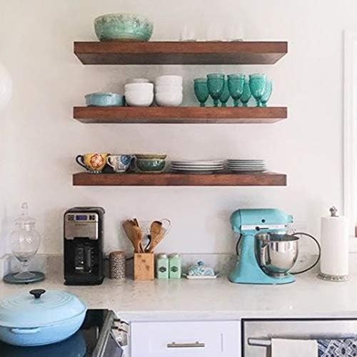 walnut wood works strongest floating shelf bracket, 200, side view