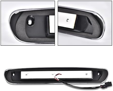 G-PLUS LED 3rd Brake Light, Fit Chevy Silverado/GMC Sierra 2007-2014 Type X | LED Third Bar Brake/Cargo Light Clear lens Chrome Housing Amber Reflector