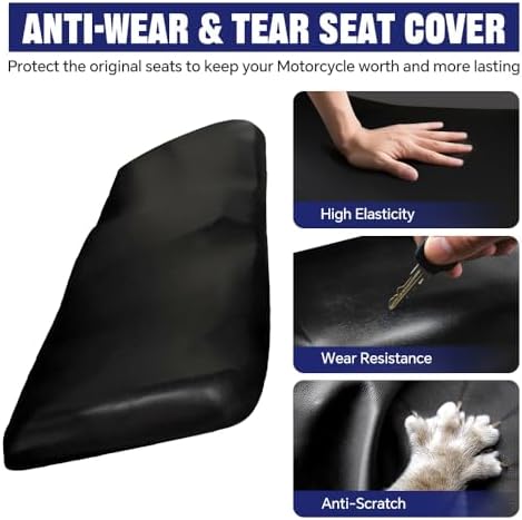 PIT66 Leather Seat Cover, Compatible with Polaris 400 EV Midsize 2010-2014 | Fit Polaris 500 Midsize 2011-2013/ Fit Polaris Ranger 570 Midsize 2014-2019/ Fit Polaris 800 Midsize 2012-2014 Seat Covers