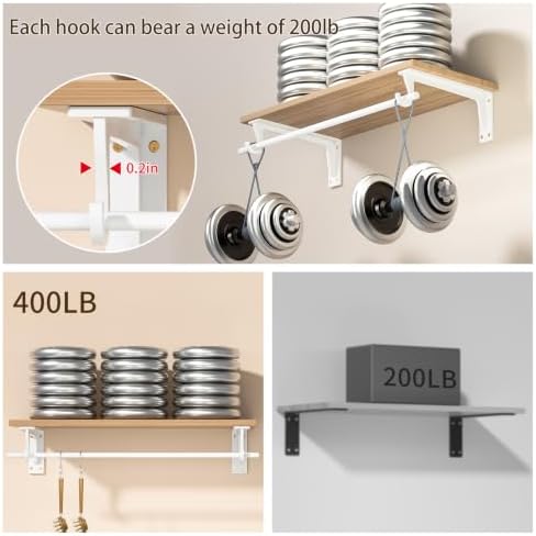 10inch closet rod support bracket heavy duty 400lbs, side view