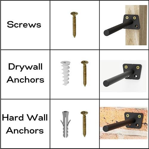 evald 8 inch floating shelf brackets, hidden shelf, package contents