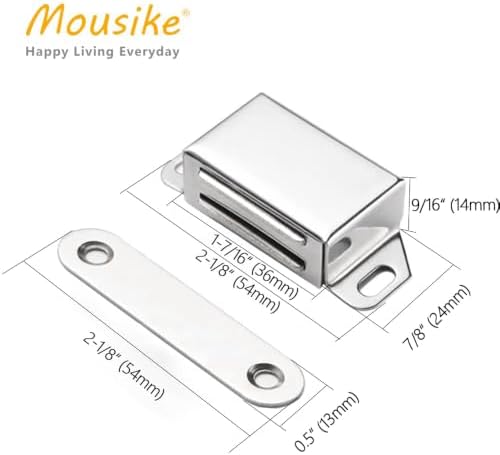 mousike cabinet magnets 30lb strong catch for kitchen, close-up detail