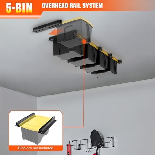 torack garage 16" studs ceiling bin storage rack, close-up detail