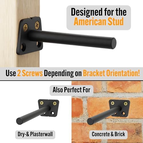evald 8 inch floating shelf brackets, hidden shelf shown in use