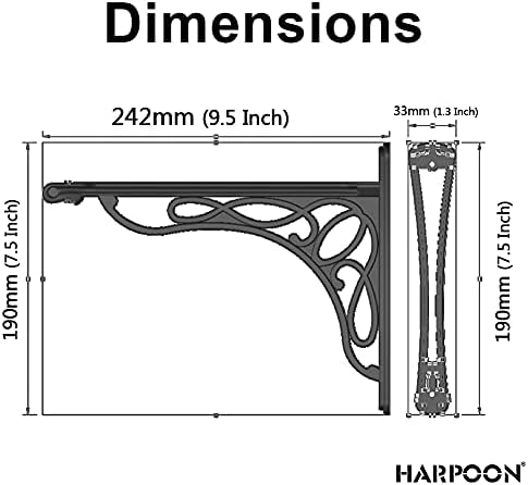 10 inch bracket shelf brackets cast iron metal shown in use