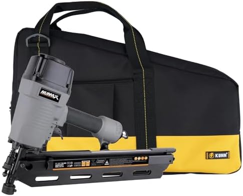 kunn shoulder framing nailer bag with dual lockable, front angle view
