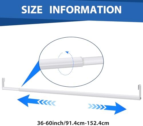 threehoney expandable closet hanger rod for wire shelf shown in use