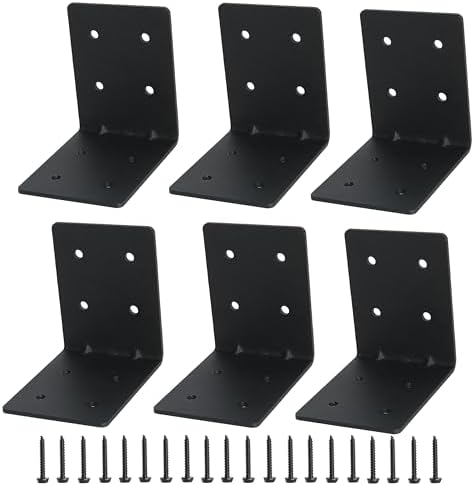 4"x4"x3-1/8 heavy duty steel corner bracket, l right, front angle view