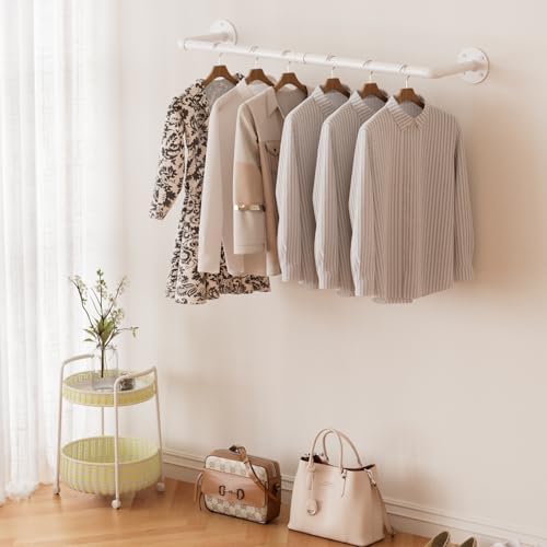 erytlly industrial pipe wall mounted clothes rack,38 inches on a desk or shelf