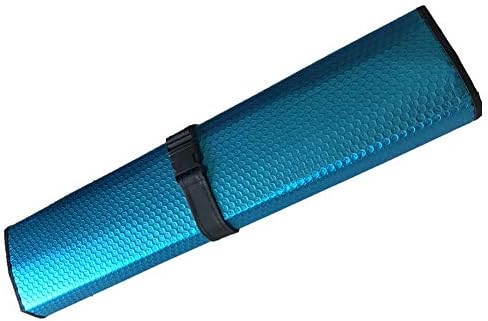GWUSKDT Car Sun Shade, Sun Protector,Foldable Front Window Shade-Thicken 5-Layer Bubble for Auto Windshield UV Protection and Heat Reflector 58"x 27.5" (Blue)