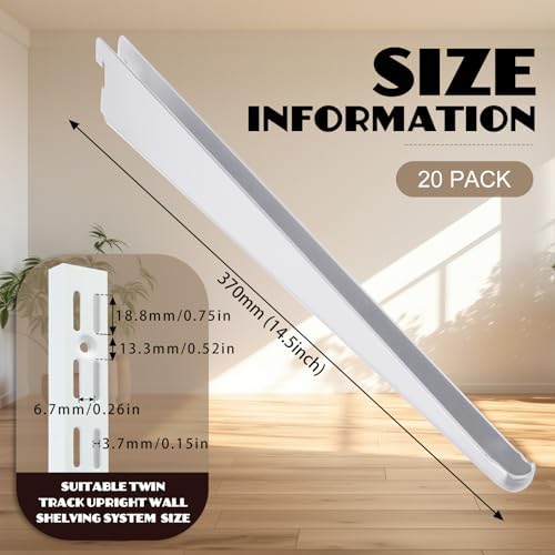 croblissful 20 pcs adjustable shelf brackets for double shown in use